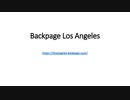 Backpage Los Angeles