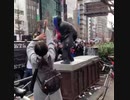 新宿占拠0112 新宿プロテストレイヴの1人