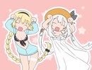 【手描きFGO】サバフェスでｳｯｰｳｯｰｳﾏｳﾏ(ﾟ∀ﾟ)