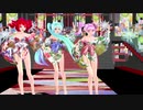 【初音ミク　重音テト　小春音アミ】月影舞華【MMD】