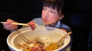 【大食い】デカ盛り5kg炊き込み御飯完食無料チャレンジ【もえあず】