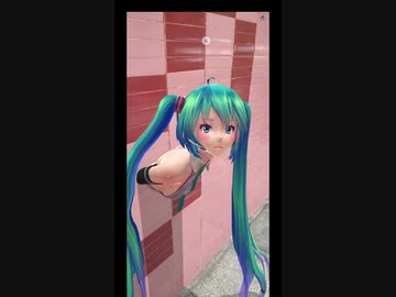 【AR紳士】壁にはまったミクさん