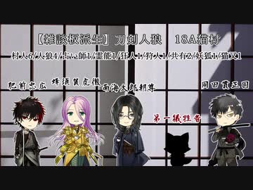 【18A猫村リプレイ】刀剣男士が人狼する村その3．4日目