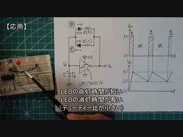 【電子工作 回路編45】超簡単な矩形波発振回路（74HC14使用）
