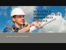 NVQ Level 6 Construction site management guidance