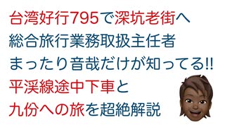 【台湾好行795】総合旅行業務取扱主任者★まったり音哉だけが知っている!!深坑老街と平渓線途中下車の九份への旅を超絶解説【前編】