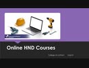 Online HND Courses