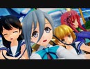 【MMD艦これ】 4人カメラ自作配布 表情追加配布 CLAP HIP CHERRY 清霜 潮 朧 卯月 Ray-MMD 1080p60fps 【MikuMikuDance】