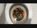 ピーナッツ味のM&M'sをトイレに流してみた６
