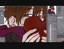 ［イラストメイキング］少し照れてる少年