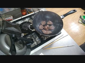 肉焼いてスープ作って食べる。