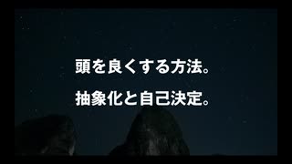 頭を良くする方法 抽象化と自己決定について