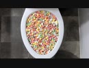 バレンタインデーのキャンディーをトイレに流してみた