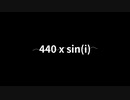 【sin関数で曲】周波数 = 440*sin(i)