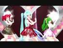 【重音テト　櫻花アリス　初音ミク】ミラクルペイント【MMD】