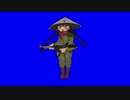 銃を撃つ緑のお茶姉貴