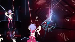 【BeatSaber】でFullComboがんばってみた（曲：青空loop 　難易度：Expert)