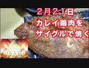 ２月２１日　本日の料理　鳥の唐揚げ、ヒラメの唐揚げをザイグルで焼く Today's Cuisine Fried chicken and fried flounder with Zaigur
