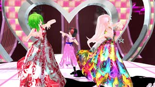 【MMD】ハッピーシンセサイザ【巡音ルカ　GUMI　夜道雪】