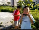 のまさんち「夏と　スイカと　ヒマワリと　少年」