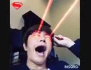 目が真っ赤で大変ですよ