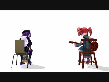 ギターとジャンベを演奏するテトとデフォ子