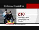 韓国の感染者3000人越える...イランで死者210人とのBBC報道を当局が否定