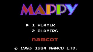 [ゲーム動画] マッピー OP～ループ最終面 (1984年 ファミコン) 【NES Longplay MAPPY (Full Games)】