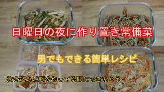 【節約】男でも1時間以内に作れる常備菜(作り置き)の作り方