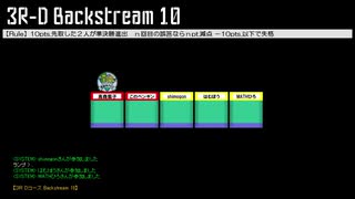 「電脳世界杯 the 2nd」#7　３Ｒ－Ｄ「Backstream 10」