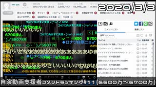 【自演動画】6700万コメ＆日鯖6200万コメ達成の瞬間+自演支援者コメントランキング#11