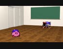 ギムがカービィにヨーヨーを教えているようです