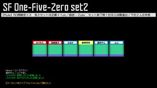 「電脳世界杯 the 2nd」#13　ＳＦ「３セット制クイズ“One-Five-Zero”」第２セット