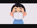 風邪用マスクの装着例