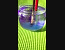 TikTokで流行ってるやつ、絵具を水に入れる瞬間　I tried TikTok,I took the moment when the paint edited it by slow motion