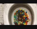 ピーナッツ味のM&M'sをトイレに流してみた９