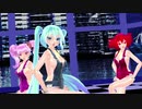 【重音テト　小春音アミ　初音ミク】ZIGG-ZAGG【MMD】