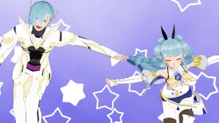 【MMD】ハリエットとルーサーでとんとんまーえ【PSO2】