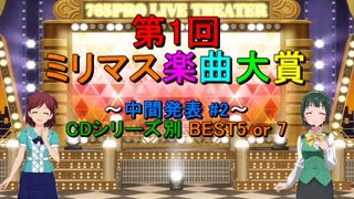 [中間発表 #2] 第1回 ミリマス楽曲大賞 [CDシリーズ別 BEST5 or 7]