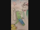 #100日後に死ぬワニ　..........の、その後。のイメージが突然湧いてきたので描いてみました。このワニさんって□crocsのマークに似てない？