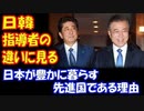 【海外の反応】 日韓 指導者の 違いに見る、 日本が 豊かに暮らす 先進国である 理由。