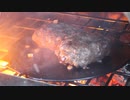 湖畔でハンバーグ(2020.3.19)