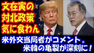 【海外の反応】 「文在寅の 対北朝鮮政策は 気に食わない」 米国外交当局者がコメント！ 米韓間の 亀裂深刻に！