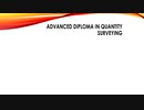 Quantity Surveying