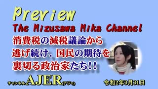 「消費税の減税議論から逃げ続け、国民の期待を裏切る政治家たち！！』水沢美架　AJER2020.3.31(4)