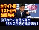 【海外の反応】 韓国を ホワイト国から 除外することに 日本国民 圧倒的 賛成 多数！
