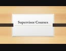Supervisor Courses
