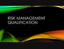 Risk Management Qualification