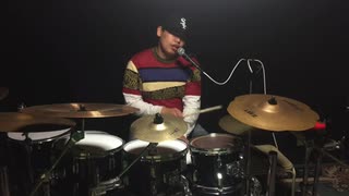 Fly Me To The Moon - Sing and Drums Cover by Japanese 18 years old / 日本人がドラム叩きながら歌ってみた