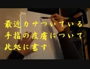 最近カサつく手指について書す(書道ブートキャンプby沙門)